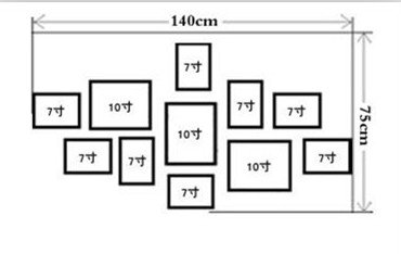 Jessie&Letty 11x Bilderrahmen Collage Picture Frame Fotogalerie Foto schwarz Weiß Bilder 8*7-Zoll-Bilderrahmen und drei 3*10-Zoll-Bilderrahmen. (Black and white) - 2
