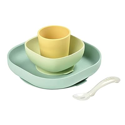 Béaba Beaba Set repas en silicone Naturel