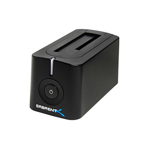 Sabrent Festplatten Docking Station – USB 3.0 auf SATA externe Festplatten Docking Station für 2,5 oder 3,5 Zoll HDD, SSD [Unterstützt UASP und 8TB +] (DS-UBLK) - 2