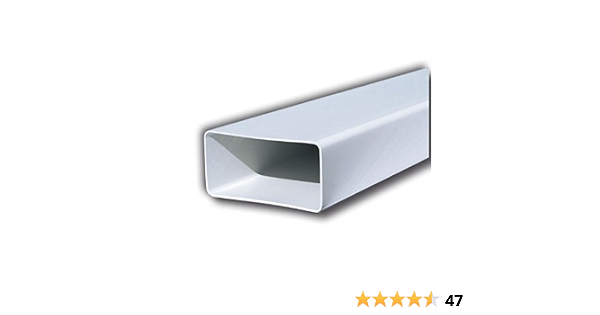 Tubo 120x60 mm lunghezza 1,5 ml per Aerazione Canalizzata Cappa Cucina in  Pvc Colore Bianco : Amazon.it: Fai da te