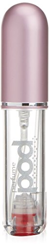 Perfume Pod Clear Refillable Perfume Atomiser with Spray & Genie-S Refill (Pink)
