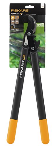 Fiskars PowerGear II Bypass-Getriebeastschere für frisches Holz, Antihaftbeschichtet, Gehärteter Präzisionsstahl, Länge 57 cm, Schwarz/Orange, L76, 1001553 - 2