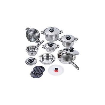 Kochtopfset 16-teilig, aus Edelstahl, Simon, hochwertig