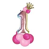 🎈Decoraciones de fiesta fantásticas: este conjunto de decoración de cumpleaños de gradiente de color arcoíris es un color de diseño novedoso, aspecto distintivo, globos de color degradado, muy brillante y especial, creando una linda fiesta de cumpleaños para sus niñas niños. ¡Ayudará a hacer una fiesta memorable y especial que ni usted ni sus invitados querrán olvidar!
