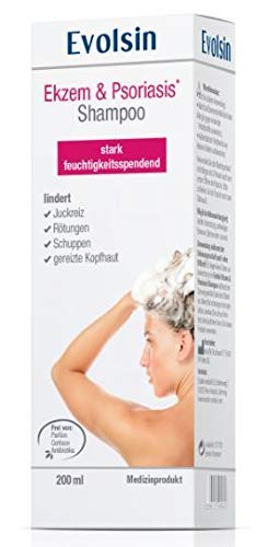 NOUVEAU: 200ml Shampooing EVOLSIN pour l'eczéma et le psoriasis | Soulage les démangeaisons et la peau irritée | Hydratant fort | Dispositif médical certifié