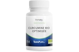 Curcumine BIO Optimisée qualité TurmiPure Gold® - 95% Curcuminoïdes - 340 fois plus biodisponible - 60 gélules (2 mois) - Articulations, Circulation Sanguine, Stress - Fabriqué en France, DYNVEO
