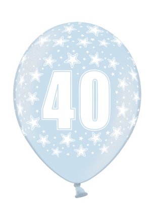 6 Luftballon 30 cm zum 40. Geburtstag – Zufällig gemischt aus 8 Farben – Kleenes Traumhandel® - 2