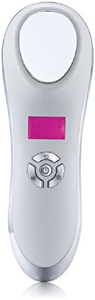 Sonic Vibrating Hot Cold Therapy Skin Care Facial Skin Lifting Beauty Massagaer Anti Aging Facial Rejuvenation Machine (White)