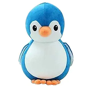 HUG n FEEL SOFT TOYS Penguin soft toy, Baby toys, Kids toy, Soft toy, Toy for girl, birthday gift for girl/boys, Elephant toys for kids, toy gift for girls, Kids toys for boys/girl, toys gift items, (28cm, Blue)