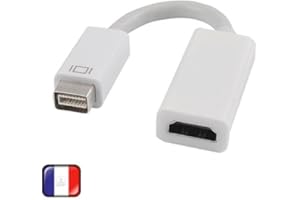 WOOSHOP Câble Adaptateur Mini DVI vers HDMI F pour MacBook Adaptateur Hdmi Mac Woosh