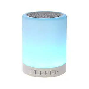 GLAMPANDA Night Light LED Touch Lamp Portable Bluetooth Speaker, Wireless HiFi Speaker with Smart Colour Changing Touch Control, Bedside Table Lamp/TF Card/AUX Support USB Rechargeable For All Devices