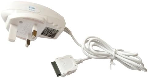 UK CE MAINS TRAVEL ADAPTER CHARGER PLUG FOR APPLE IPHONE 3 3G 3GS 4 4G 4S IPOD TOUCH 2ND 3RD 4TH 5TH 6TH GENERATION - PART OF THE GIZMO MILL ACCESSORIES RANGE