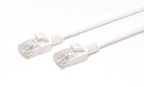 CAT6A Patchkabel Netzwerkkabel Ethernet Slim Netzwerk dünn LAN Kabel 1,0m weiss LSZH Halogenfrei - 4