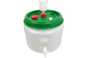 GASTRO BRENNECKE - SEIT 1984 - Gärfass Maischefass 30 Liter komplett mit Gärspund Auslaufhahn und Blindstopfen Gärbehälter Zubehör Vergärung von Bier Brauen und Wein machen