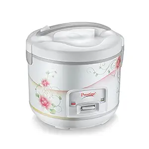 Prestige Delight 650 Watts Electric Rice Cooker, with Detachable Power Cord, PRCK 1.8 L, White, Small