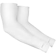 Viper Golf UPF 50+ Subzero ICE-X Compression Cooling Arm Sleeves for Men & Women - Suitable for Golfing, Running, Basketball, Football, Biking (Pair) (White)