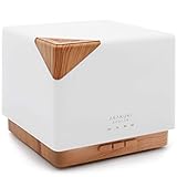 ASAKUKI 700ml Diffuseur d'Huiles Essentielles, Premium 5 en 1 à Ultrasons Electrique Vaporizer Humidificateur, Minuterie et Arrêt Automatique sans eau, 7 Couleurs de Lumière LED pour Yoga, Maison