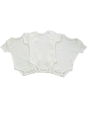 3 Pack White Cotton SS Baby Vests by Nursery Time - White - Newborn