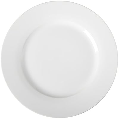AmazonBasics Service de 6 assiettes plates en porcelaine