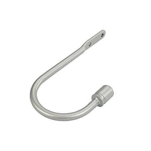 Liedeco Raffbügel Metall silbermatt 1 Stück für 16 mm Gardinenstangen, Stilgarnituren