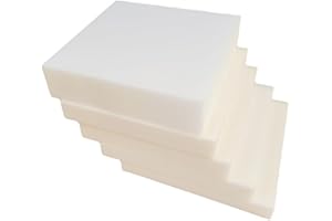 All4All Mousse de Rembourrage - Carrée - Mousse pour canapés, sièges - Haute densité - Caoutchouc Mousse - Rembourrage -40x40x5cm - Mi-Dure D 25/44