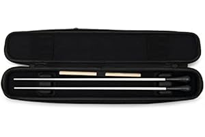 Purrff Conductor Baton Case - Professional Quality Holder for Orchestra Director Stick, Band Teacher - Smooth Zipper, Lid Pads, Adjustable Supports - Complete with Carrying Strap and 2 Pencils