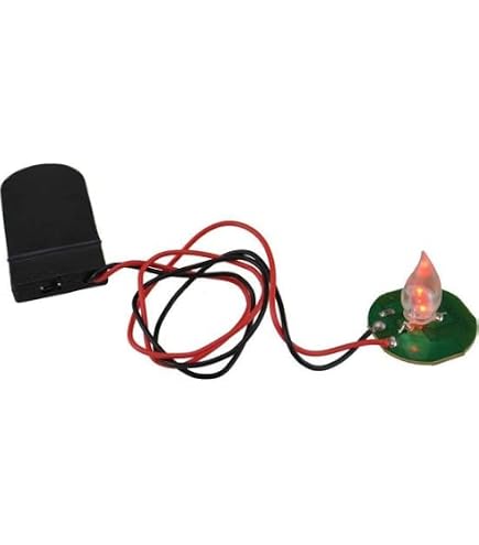 Feu De Camp Miniature Lumineux Kahlert Avec LED - Fonctionne Sur Piles - Accessoire Pour Crèche, Maquette Ou Décoration - Hauteur 70 Mm - 8