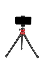 Photron 13 Inch Flexible GorillaPod Tripod Octopod 800 with Ball Head & Mobile Holder for Smart Phone, Mobile Phone, Camera, GoPro, Red/Black