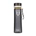 Produktbild Sport-Wasserflasche BPA-frei FOXAS Sport-Wasserflasche Toxin Free Tragbare Wasserflasche Tritan Sporting Jogging Radfahren Wandern Fitness Camping Basketball Fußball etc - Grau 1000ml