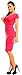 Zeta Ville Women's Short Sleeve Jersey Pencil Casual Work Office Day Dress 573z (Fuchsia, 18)