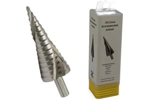 TR-TOOLS HSS Stufenbohrer, 15 Stufen, 4-32mm Durchmesser, für Holz, Kunststoff und Metall, Kegelbohrer mit Präzisionsstufen