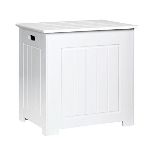 Premier Housewares Aufbewahrungstruhe, Klappdeckel, 51 x 51 x 40 cm, weiß - 2