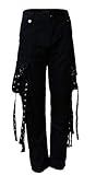 Schwarze Gothic Hosen LUCYFIRE fashion Schwarze Gothic Hosen Männer Lang-L