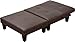 Junior Futon Sofa Bed And Stool in Faux Leather Fabric in Black