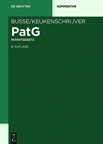 Patentgesetz (De Gruyter Kommentar) Keukenschrijver, Alfred, Engels