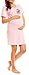 Happy Mama Women's Maternity Nursing Breastfeeding Nightdress Shirt Gown. 386p (Pink, 12)
