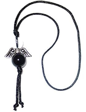 Engel Anhänger Edelstein Bergkristall-Turmalin schwarz-schwarz Glücksengel Geschenkeanhänger handgemacht GE126709