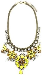 Womens Necklace - Yellow Summer Flower Pendant
