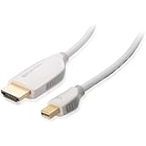 Cable Matters Gold Plated Mini DisplayPort | Thunderbolt to HDMI Cable in White 2 Metres