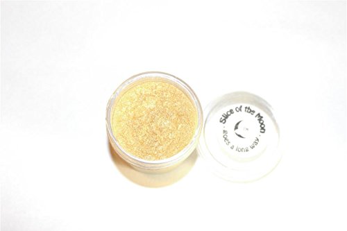 Classic Gold Mica Powder 28 grams, Metallic Gold Powder, Cosmetic Mica Powder for Lipsticks, Lip Balm, Bath bombs and More, Slice of the Moon