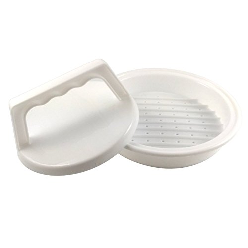 Hamburgerpresse für leckere hausgemachte Cheeseburger zum Grillen oder Braten 11 cm gross – die Antihaft XXL Burgerpresse aus Kunststoff für perfekte Pattys