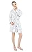 Produktbild Damen Bademantel Grau Snowflakes Plush Soft Robe Morgenmantel Weich und Super Flauschig Saunamantel (S/M)