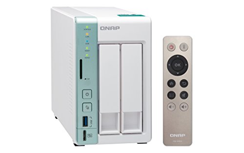 QNAP Turbo TS-251A - Dispositivo de Almacenamiento en Red NAS  Intel Celeron  2 GB RAM  USB 3 0  SATA II III  Gigabit   Blanco