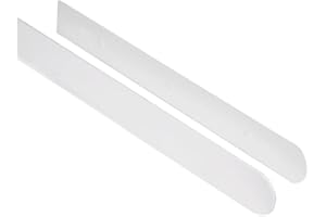 VIRTUAL PLASTICS Window Sill Capping Board - Bullnose Window Board Sill Cover - Plastic Window Cill Cover - 1.25 Metre Length (Long End Caps Pair)