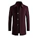 Produktbild R-Cors Herren Warme Winter Trench Revers Woolen Elegante Lange Outwear Windjacke Revers Mantel Business Lange schlanke Mantel Jacke Outwear