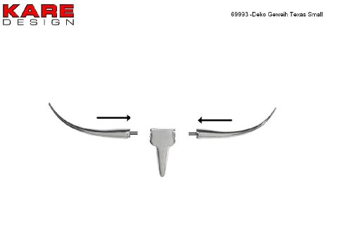Kare 69993 Deko Geweih Texas 42 x 100 x 7 cm aluminium - 2