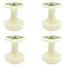 Produktbild Casters 4 × Bed Wheel - WeißEs Abs-Lenkrad, Stumm, Abriebfest, SchöNes Universalrad FüR Sofas, Betten Usw.
