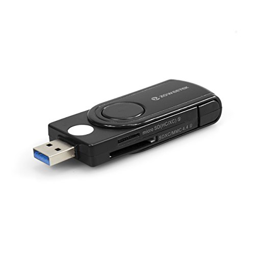 Zoweetek® 11 in 1 USB 3.0 Memory Card Reader / Schreiber mit einem Build-in-Karte-Cover und 2 Steckplätze (SD Karte Micro SD-Karte) für SDXC UHS-I SD, SDHC, SD, SDXC, Micro Micro SDHC, Micro SD, MMC-Speicherkarten - 3