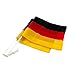 Produktbild 2er Set Auto-Fahne für Fußball-Fans, kräftige Deutschland-Farben, Schwarz-Rot-Gold, EM/WM, wind- und wetterfest, Kicken, Bolzen, Olympia, sichere und stabile Halterung, einfach zu befestigen