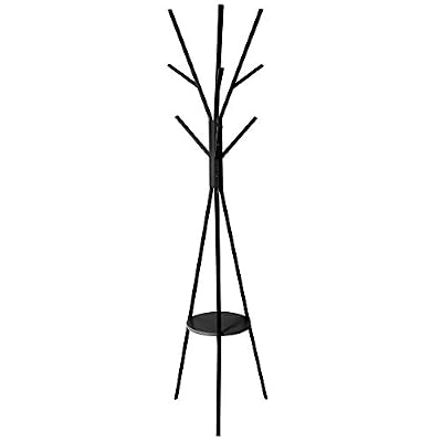 JJA Porte-manteaux métal et bois noir